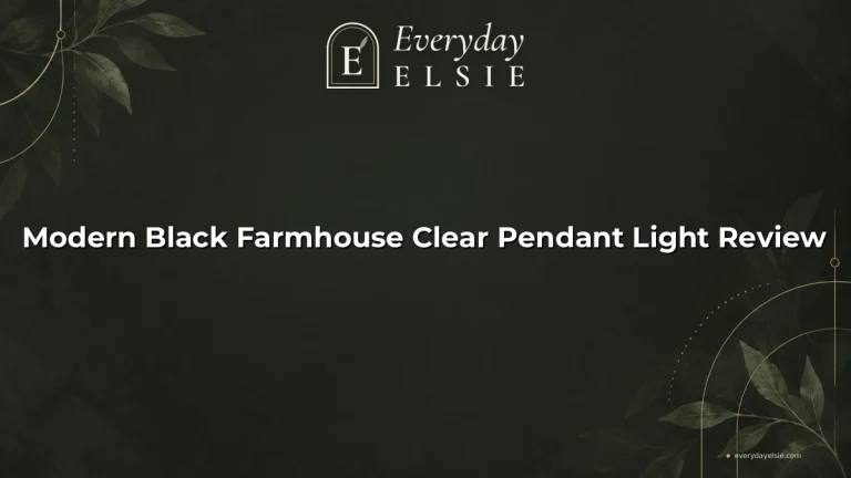 Modern Black Farmhouse Clear Pendant Light Review