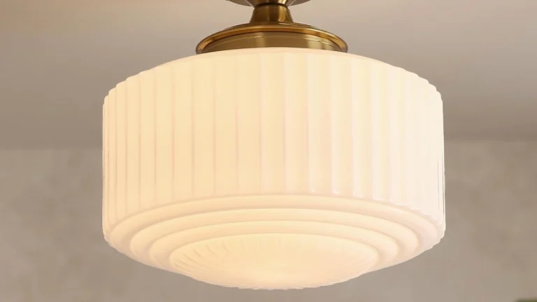 14.1”Gold Semi Flush Mount Review: Soft Modern Ceiling