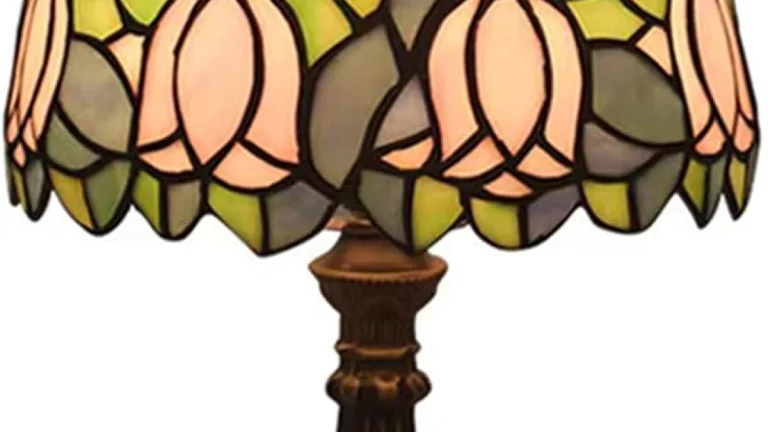 Tiffany Style Table Lamp Review: Pink Tulip Accent Lamp