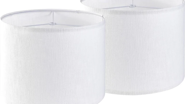GO&SO Set of 2 Review: Pure White Linen Lamp Shades